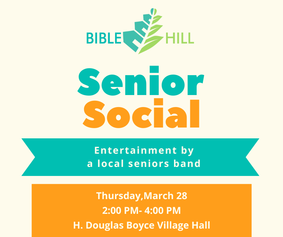 Senior Social - March 28 from 2 to 4