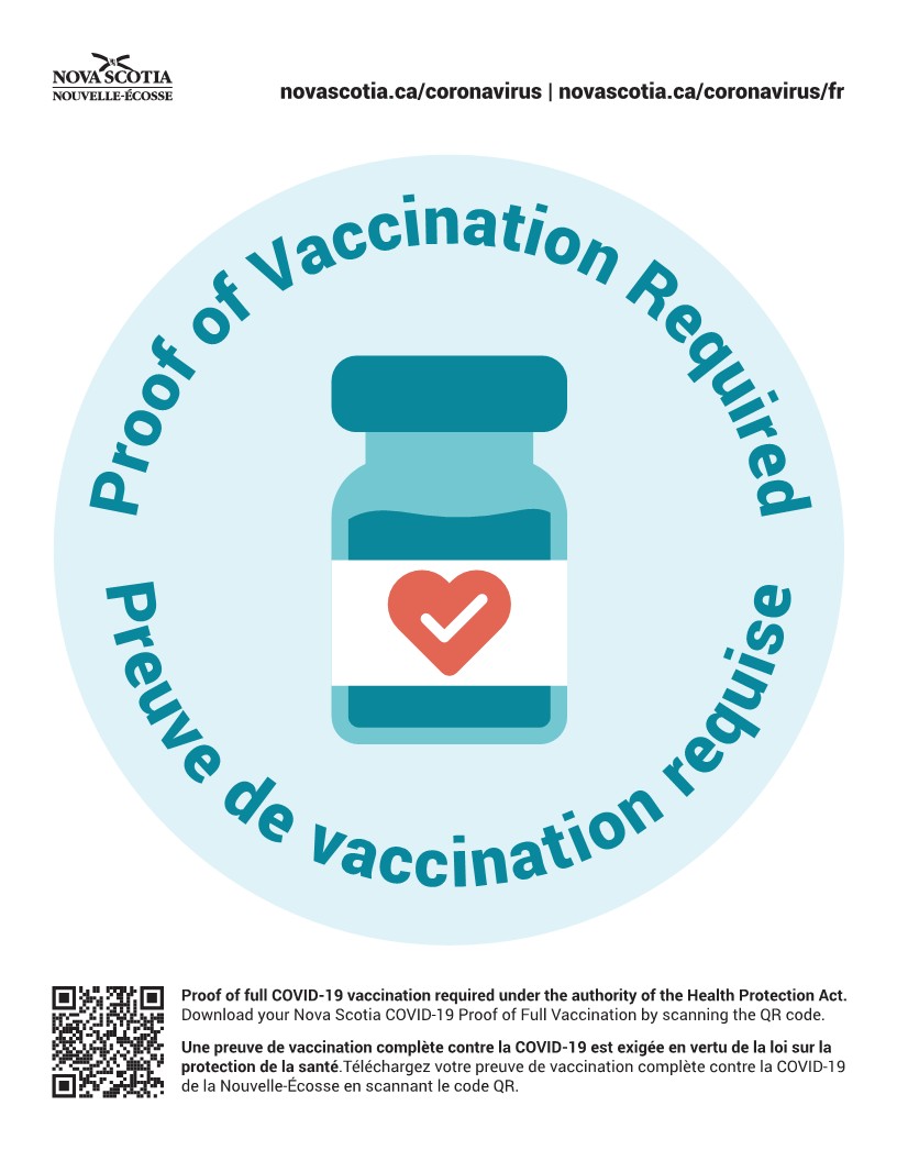 proof full vaccination required poster en 1